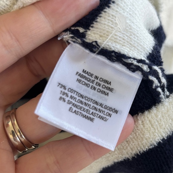 Favorite Daughter The Annabel Nautical Navy and White Striped Button-Up Jacket - Picture 6 of 7